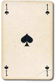 Carte représentant l'as de pique d'un jeu de cartes classiques