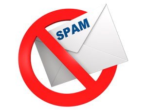 illustration d'une enveloppe représentant un email ne pouvant franchir un panneau car considéré comme du SPAM