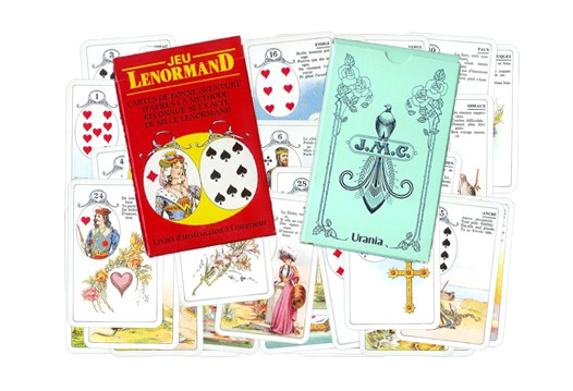 Un tirage type avec le jeu de Mlle Lenormand