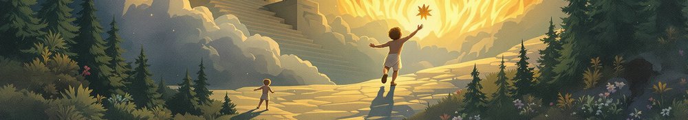 Enfant qui court apr&egrave;s la la lumi&egrave;re