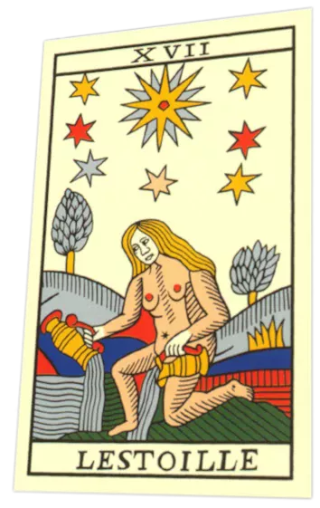 la carte de l'&eacute;toile du tarot de marseille