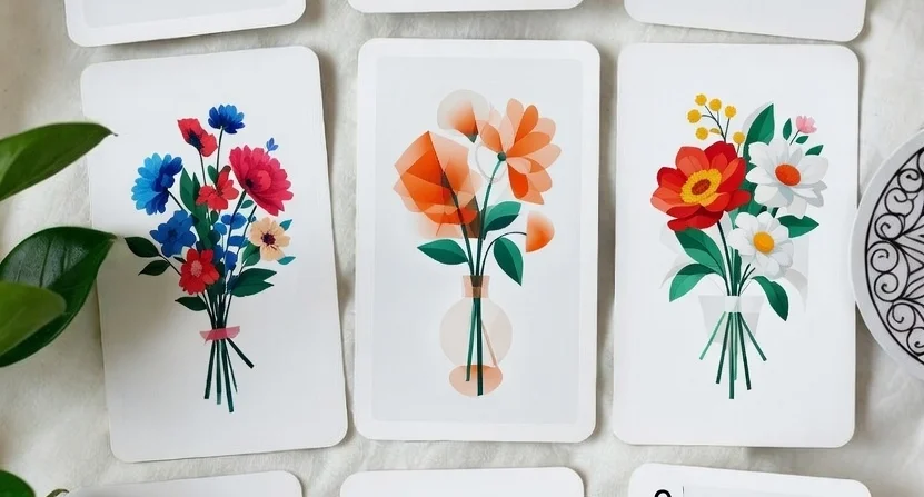 plusieurs cartes du bouquet depuis des jeux en version moderne